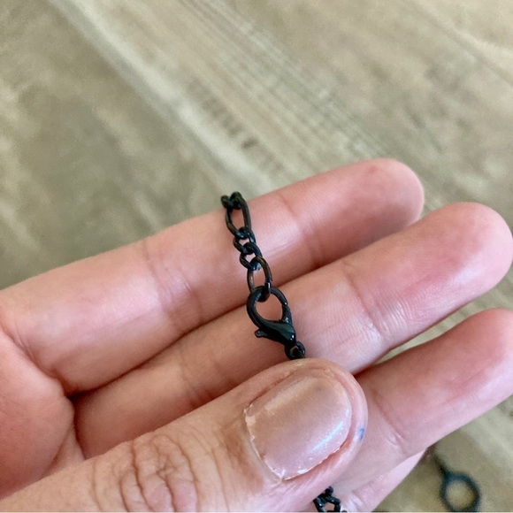 Artisan BEAD and Chain Long Statement Necklace EB - Picture 3 of 12